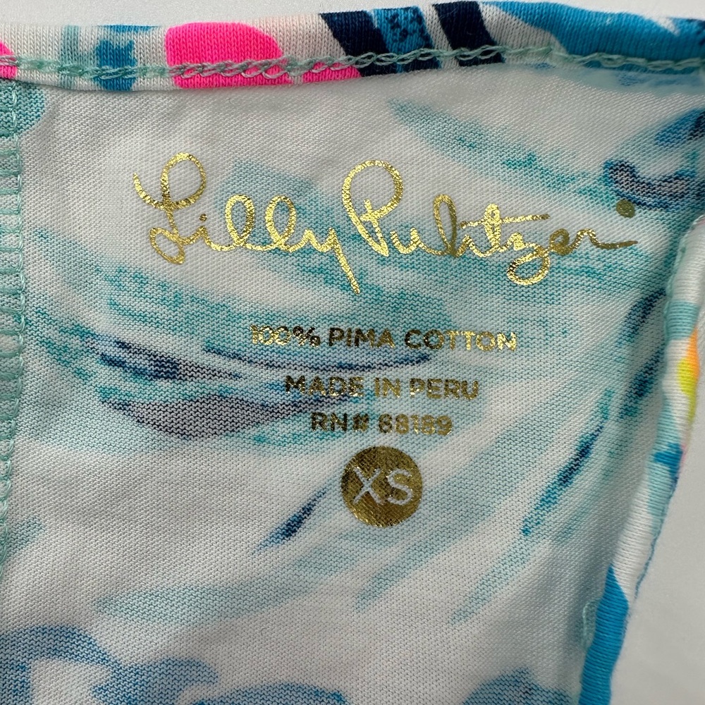 Lilly Pulitzer Melle Trapeze Serene Blue Tippy Top Dress - Picture 10 of 10